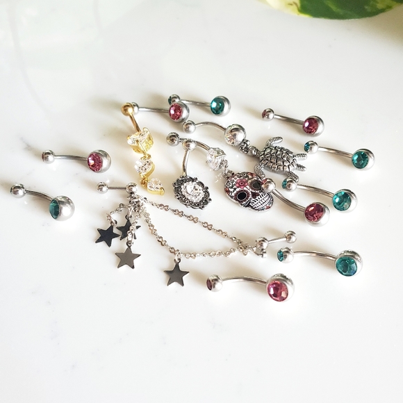 LAST ONE 🤩ot of 15 Naval Body Piercing Jewelry NWOT - Picture 3 of 4